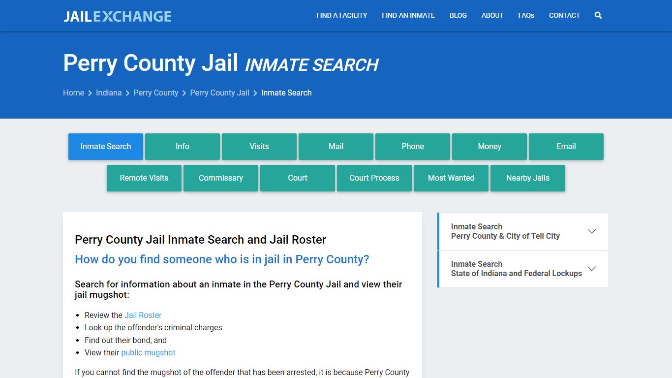 Inmate Search: Roster & Mugshots - Perry County Jail, IN