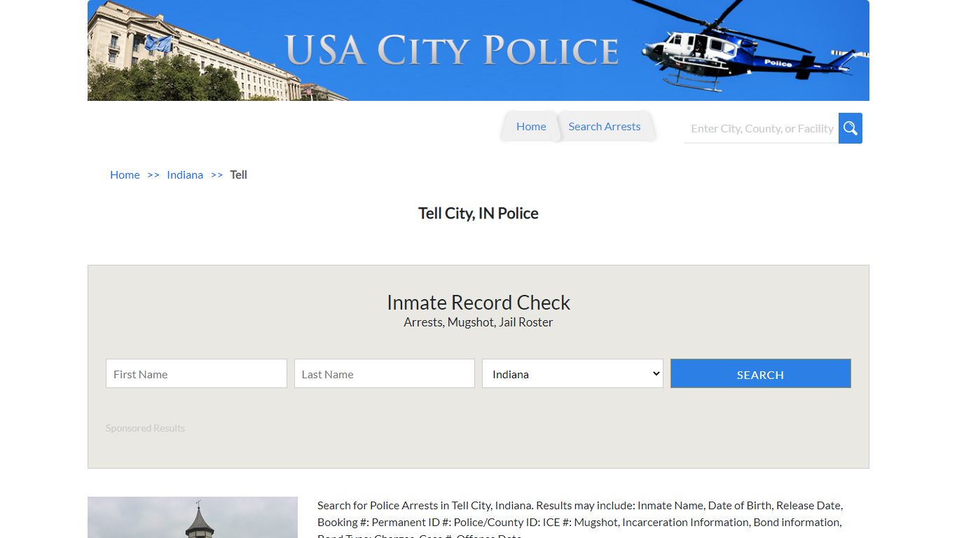 Tell City, IN Police | Jail Records